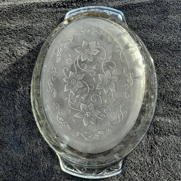 PRINCESS HOUSE FANTASIA CRYSTAL 3 PC 9x13 CASSEROLE BAKING DISH EUC - Picture 5 of 12